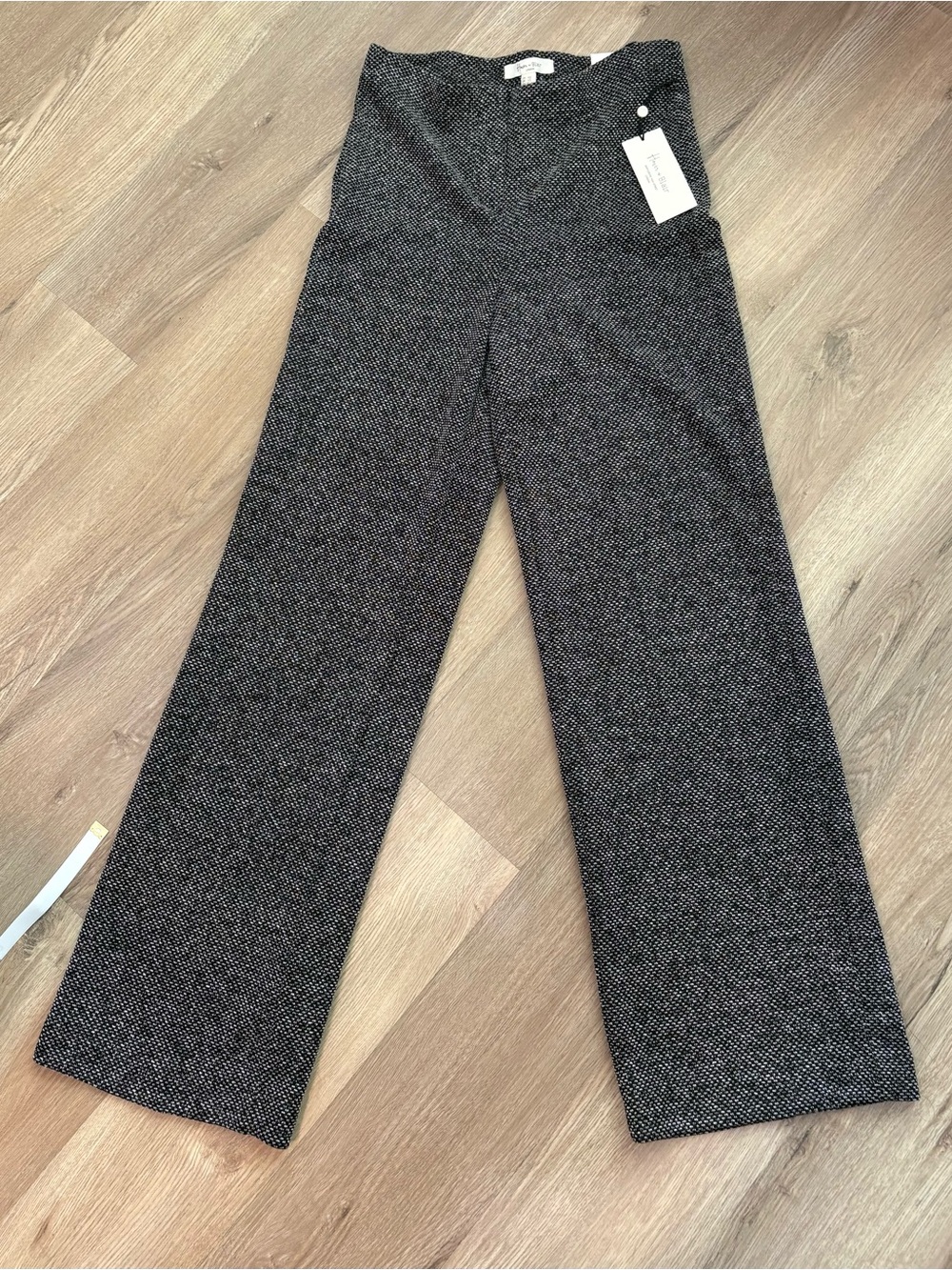 NWT Haver & Blair Black/White Textured Wide Leg Pants XS
